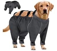 Pantalon de neige imperméable à quatre pattes pour animaux de compagnie, avec bottes pour promenades en plein air, course à pied, vêtements d'hiver imperméables pour chiens