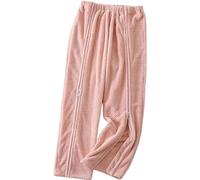 Pantalon de Patient à Fermeture Éclair Vêtements de Paralysie Pantalon Incontinence Pantalon de Rééducation pour les Personnes Handicapées, Fracturées, Alitées ou Âgées(Light pink,L)