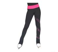 Pantalon de patinage artistique en nylon avec doublure en polaire pour plus de chaleur et une protection imperméable pendant les cours d'entraînement de patinoire pour adultes et enfants Noir Tailles