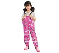 Pantalon de Pluie Enfants Imperméable Combinaison Enfant en Plein Air Imprimé Vêtements Unisexe pour Garçons Filles Quick Dry Respirant Protection Randonnée Sentier Boueux garçon et Fille