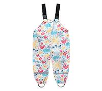 Pantalon de Pluie pour Enfant garçon et Fille,Imperméable Coupe-Vent Garçons Fille Non doublée Anti-Boue Léger Salopette Children D'Extérieur Les Jours comme Ski