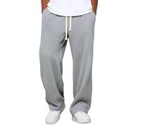 Pantalon de printemps et de mode pour homme - Coupe large - Coupe droite - Coupe large - Coupe-vent, gris, XXL