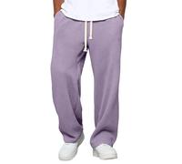 Pantalon de printemps et de mode pour homme - Coupe large - Coupe droite - Coupe large - Coupe-vent, lilas, XXL