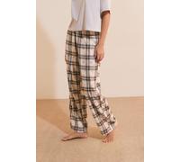 Pantalon de pyjama à carreaux avec coton - Beatrice - XL - Ecru - Femme - Etam