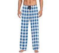 Pantalon de pyjama à carreaux vichy rouge pour homme, bleu, M