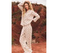 Pantalon de pyjama à motifs fleuris en coton - Orea - L - Rose - Femme - Etam