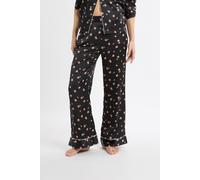 Pantalon de pyjama à motifs fleurs en satin - Medra - S - Noir - Femme - Etam