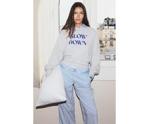 Pantalon de pyjama à rayures avec coton - Atlas - M - Bleu - Femme - Etam