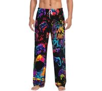 Pantalon de pyjama amusant pour homme - Doux et ultra léger - Avec poche et cordon de serrage, Game01, S