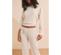 Pantalon de pyjama avec cordon de serrage - Beno - XL - Ecru - Femme - Etam
