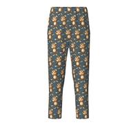 Pantalon de pyjama confortable en coton imprimé singe mignon, pour une variété d'occasions et peut être porté toute l'année, Noir , 10-12