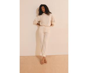 Pantalon de pyjama côtelé - Basile - XS - Ecru - Femme - Etam