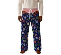 Pantalon de pyjama de Noël pour homme Imprimé fantaisie Jambe large | Améliorez les esprits festifs avec un pyjama de Noël pour homme qui offre un humour brillant et un confort exceptionnel.
