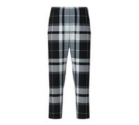 Pantalon de pyjama doux à taille élastique pour garçons et filles, Carreaux bleus 2, 14-16 ans