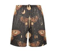 Pantalon de pyjama doux et confortable bohème avec papillon et lune pour homme, boho papillon lune, L