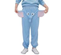 Pantalon De Pyjama Éléphant Enfants Garçons Filles Pantalon Animal Mignon Éléphant De Dessin Animé Drôle Nez Et Oreilles Tronc Bas De Pyjama Automne Vêtements De Nuit en Polaire (Blue, 10-14 Years)