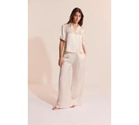 Pantalon de pyjama en soie - Pearly - S - Blanc - Femme - Etam