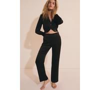 Pantalon de pyjama en soie - Pearly - S - Noir - Femme - Etam