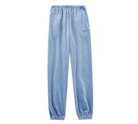 Pantalon de pyjama épais en polaire pour homme - Pantalon de pyjama imprimé - Pantalon de sport moelleux - Pantalon d'extérieur streetwear chaud et doux - Pantalon de jogging - Pantalon de yoga, bleu