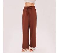 Pantalon de pyjama femme coupe large en 100 % pur coton doux bordeaux, style lounge aéré, basiques couple Noël & Nouvel An, à porter comme pantalon d'extérieur L,M,S,XL,XS,XXL,XXSUnicoloreTissu tricot