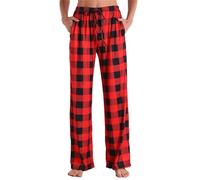 Pantalon de pyjama femme long à carreaux : pantalon de pyjama femme coton taille élastique doux pantalon de pyjama tie dye pour femmes pantalon de jogging long opaque pantalon de sport idéal pour