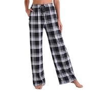 Pantalon de pyjama femme long à carreaux : pantalon de pyjama femme coton taille élastique doux pantalon de pyjama tie dye pour femmes pantalon de jogging long opaque pantalon de sport idéal pour