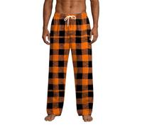 Pantalon De Pyjama Homme Halloween Pantalon Pyjama Taille éLastique Chaud | Grande Taille Coupe Droite Pantalon De Pyjama Homme Large pour D'Halloween Maison Vacances Loisirs Intérieur Doux Sommeil