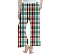 Pantalon de Pyjama Long imprimé pour Enfants garçons et Filles Confortable avec Ceinture élastique Doux et Tendance pour Un Usage Quotidien (Green, 8-9Years)