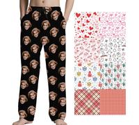 Pantalon de pyjama personnalisable personnalisée Pantalon de nuit long avec photo et texte, bas de pyjama homme pyjama amusant pour ajoutez votre propre design, couple idée cadeau originale.