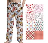 Pantalon de pyjama personnalisable personnalisée Pantalon de nuit long avec photo et texte, bas de pyjama homme pyjama amusant pour ajoutez votre propre design, couple idée cadeau originale.