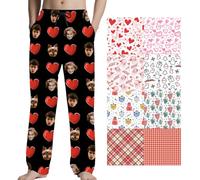 Pantalon de pyjama personnalisable personnalisée Pantalon de nuit long avec photo et texte, bas de pyjama homme pyjama amusant pour ajoutez votre propre design, couple idée cadeau originale.