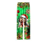 Pantalon de pyjama pour homme avec motif de Noël - Pantalon de pyjama amusant avec épagneul Cavalier King Charles - Pantalon confortable pour les vacances, Style_i04 Gold, XL