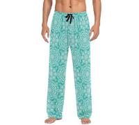 Pantalon de pyjama pour homme avec poches, motifs mandalas, motifs floraux, pantalon de détente léger pour homme, tailles S à XXL, Motifs floraux Mandala Designs, Large