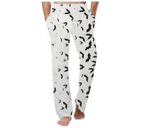 Pantalon de pyjama pour homme - Long pyjama d'Halloween avec horreur - Imprimé sanglant - Combinaison d'intérieur ample avec poches - Taille élastique - Vêtement de détente chaud et douillet