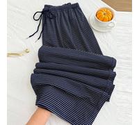 Pantalon de pyjama rayé bleu et blanc grande taille, décontracté avec cordon de serrage, adapté pour l'automne/l'hiver, Noël, Nouvel An, Thanksgiving, fête, mariage, plage, remise des diplômes, chic, 