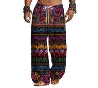 Pantalon de pyjama rétro pour hommes avec imprimé éléphant