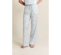 Pantalon de pyjama satiné à motifs - Solia - S - Bleu - Femme - Etam