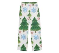 Pantalon de pyjama vert Merry Christmas Sapin de Noël pour garçons Taille élastique Jeunes Garçons Pyjama Lounge Pantalon Pyjama Vêtements de nuit pour filles 13-14 ans