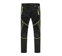 Pantalon de randonnée imperméable pour homme, chaud, épais, rembourré, isolé, respirant, résistant aux intempéries, pour le cyclisme, le ski, l'aventure en plein air avec poches zippées, Vert, L