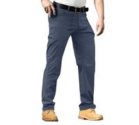 Pantalon de randonnée pour homme - Durable - Multi-poches - Résistant à l'eau - Vêtement de travail pour le camping, le trekking et les activités de pêche, gris, XXL