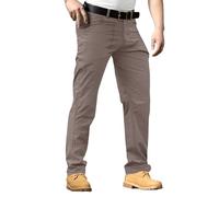 Pantalon de randonnée pour homme - Durable - Multi-poches - Résistant à l'eau - Vêtement de travail pour le camping, le trekking et les activités de pêche, kaki, XXL