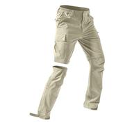 Pantalon de randonnée zippé pour homme, convertible en short multifonctionnel, pantalon de marche extensible à séchage rapide, pantalon cargo léger et imperméable, pour camping, pêche, voyage