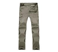 Pantalon de randonnée zippé pour Homme - Léger et Respirant - Séchage Rapide - Zip Off de Trekking Amovible - Pantalon Fonctionnel Extensible - pour l'été - pour l'extérieur