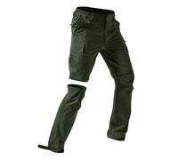 Pantalon de randonnée zippé pour homme, pantalon de marche extensible à séchage rapide, convertible en short multifonctionnel, pantalon cargo léger et imperméable pour le camping, la pêche, les