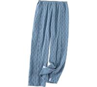 Pantalon de Rééducation Pantalon de Patient Pantalon de Rééducation Vêtements de Paralysie pour les Personnes Âgées à Mobilité Réduite(Men Blue,M)
