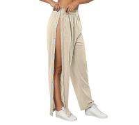 Pantalon de rééducation pour femme à déchirer - Fente latérale - Pantalon de patient après une opération - Vêtement décontracté et adaptable - Pantalon de survêtement baggy confortable - Pantalon de