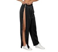 Pantalon de rééducation pour femme à déchirer - Fente latérale - Pantalon de patient après une opération - Vêtement décontracté et adaptable - Pantalon de survêtement baggy confortable - Pantalon de