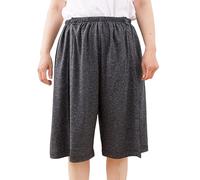 Pantalon de rééducation pour homme - Vêtement de patient - Ouverture latérale intégrale - Pantalon de survêtement boutonné - Idéal pour la rééducation et les soins - Short court en modal - Vêtement de