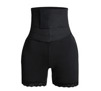 Pantalon de rétraction abdominale avec taille haute, plat, anti-marche, pantalon de ceinture post-partum, hanches, corset, pantalon gainant, f-noir, XXL