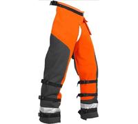 Pantalon de sécurité technique for tronçonneuse, pantalon coupe du bois en tissu, jambières protection anti-coupure for, usage forestier Résistant aux Rayures(L)